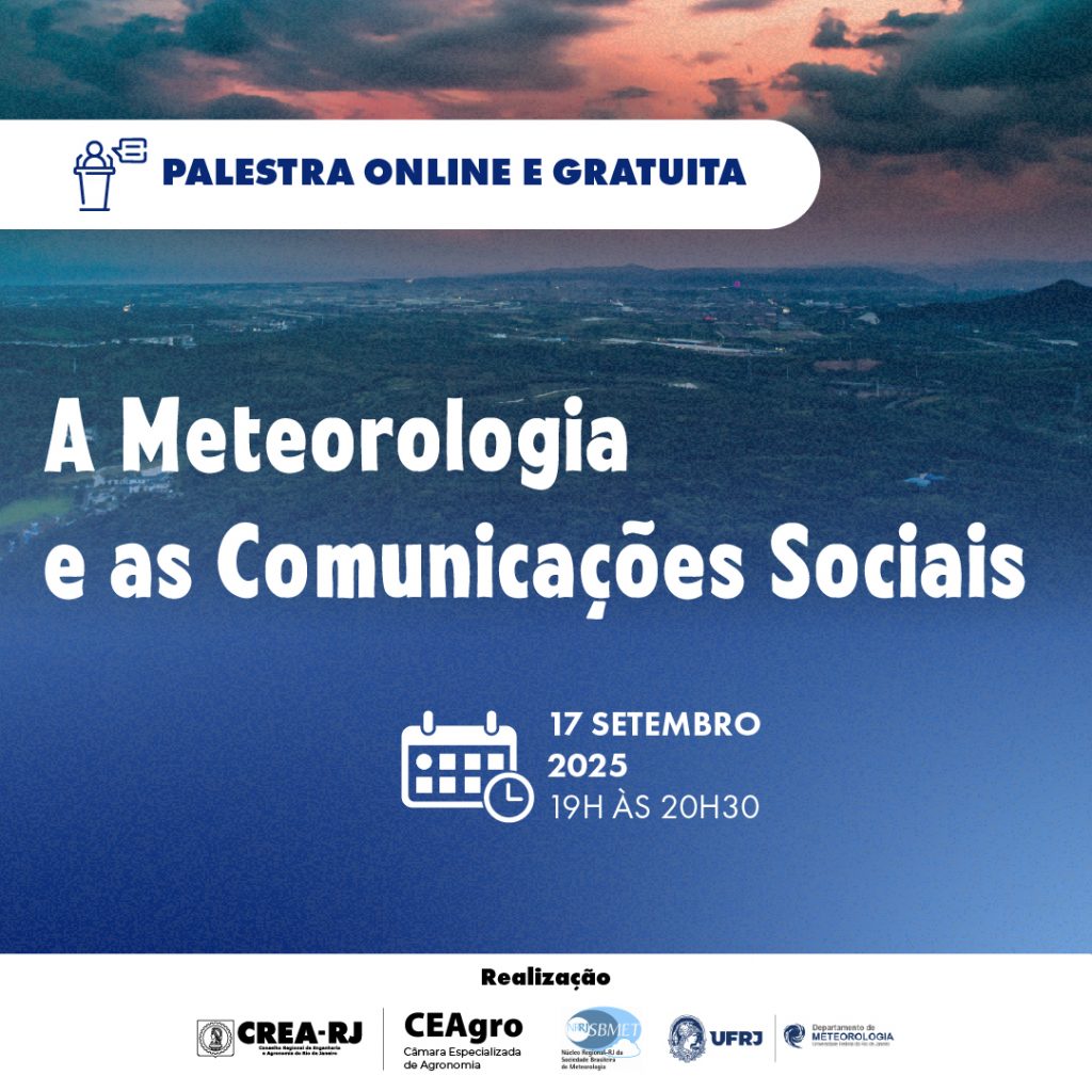 Palestra Online e gratuita: A Meteorologia e as Comunicações Sociais