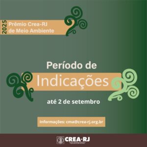 Aberto o período de indicações ao Prêmio CREA-RJ de Meio Ambiente 2025
