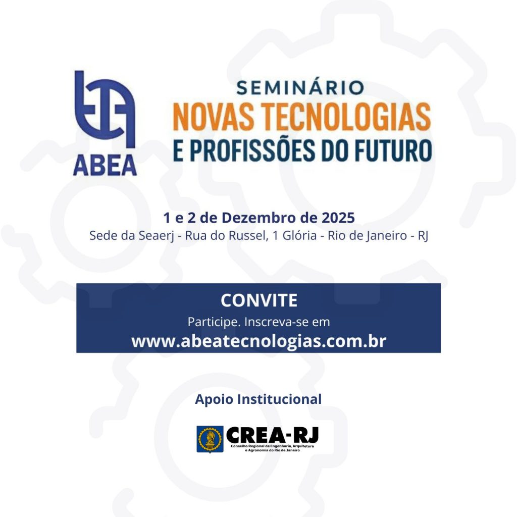 CREA-RJ apoia o Seminário “Novas Tecnologias e Profissões do Futuro” da ABEA