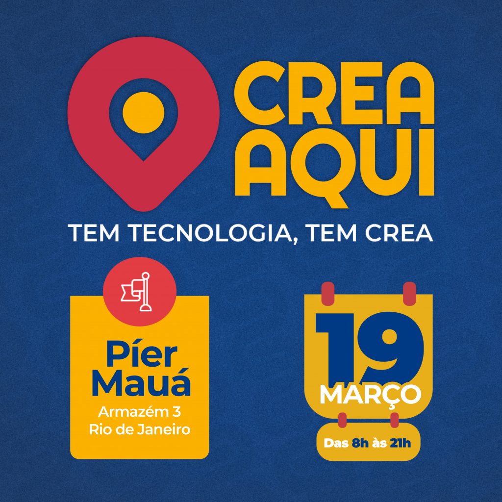 Abertas as inscrições para o CREA AQUI, maior encontro da Engenharia, Agronomia e Geociências do estado do Rio de Janeiro
