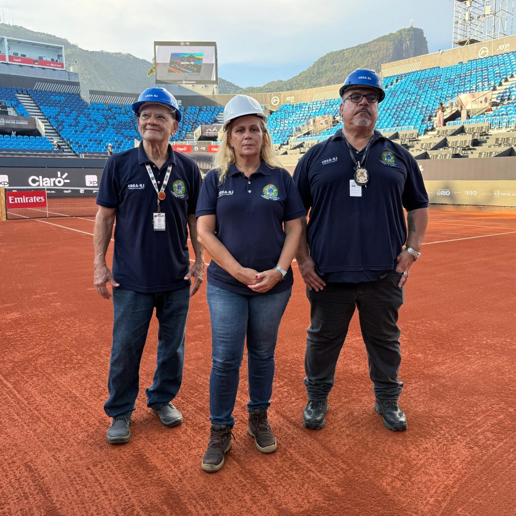 CREA-RJ realiza ação de fiscalização na montagem da 12ª edição do Rio Open 2026 