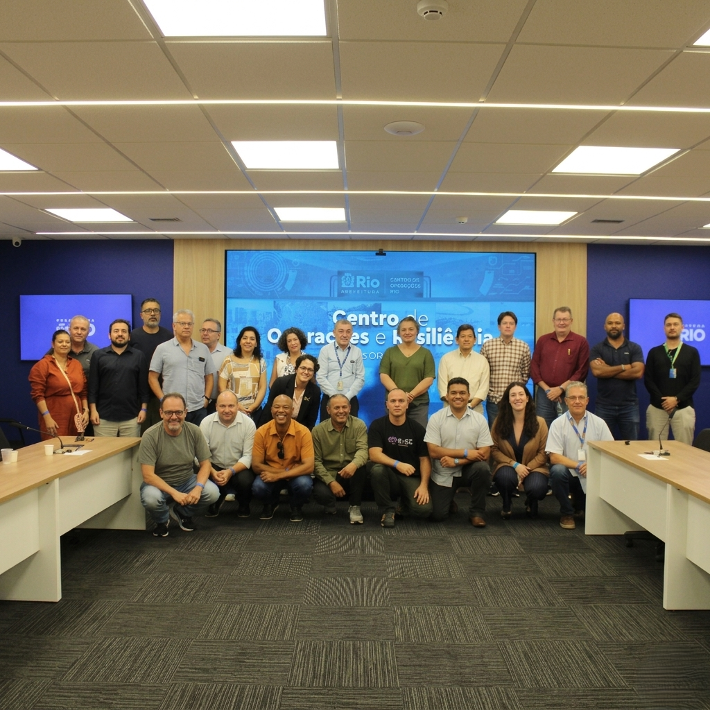 CCEEAgri realiza visita técnica ao COR Rio e reforça integração entre tecnologia e agrimensura 