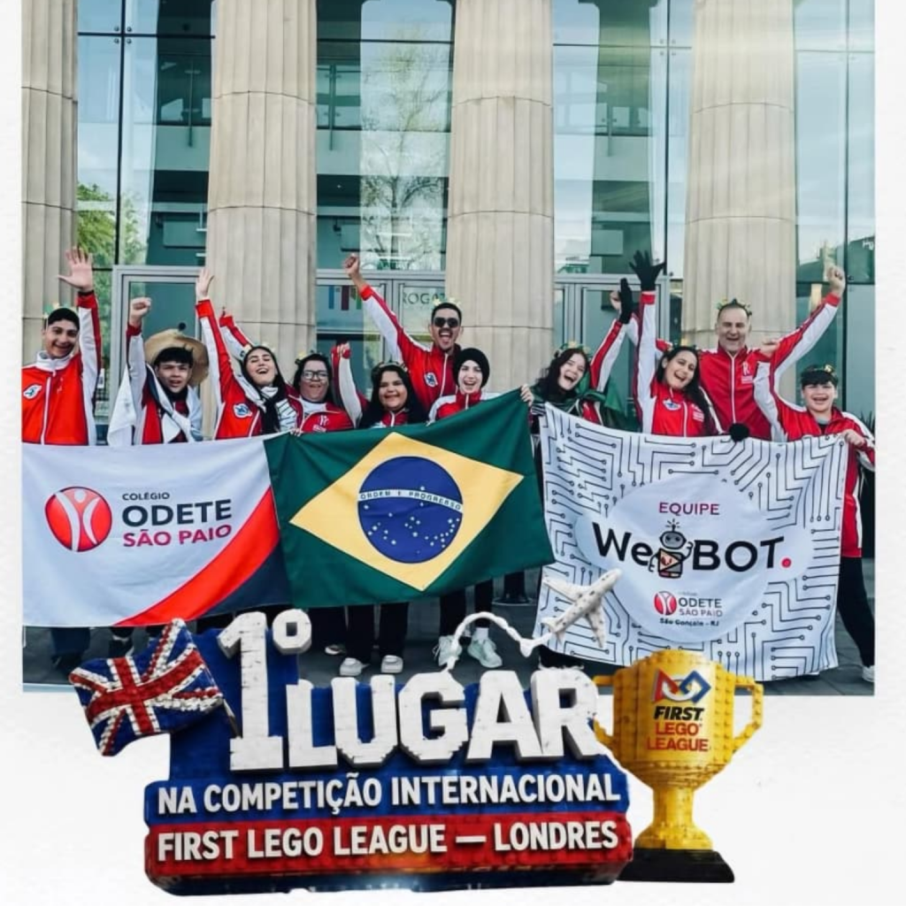 Alunos de São Gonçalo conquistam 1º lugar na First Lego League 2026, competição internacional de robótica realizada em Londres