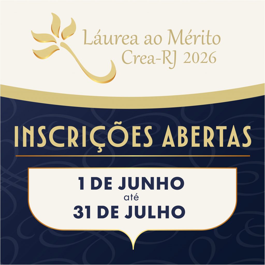 Indicações para o Láurea ao Mérito do CREA-RJ estão abertas até 31 de julho
